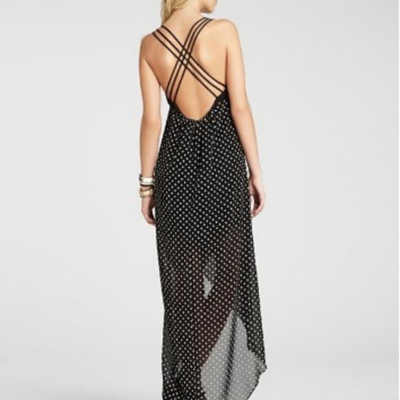 BCBGeneration Dresses & Skirts - BCBGeneration High Low Polka Dot Maxi Dress